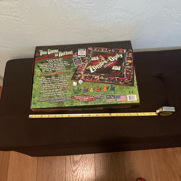 #0937+ Zombie-Opoly Board Game - Red and Black Monopoly - Picture 5 of 6